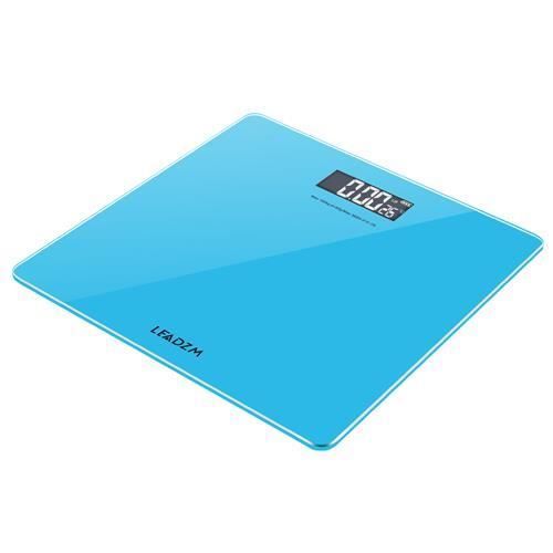 Pèse-personne Électronique, 30*30cm - 180kg-50g, Grand Ecran LCD Rétroéclairé, Bleu