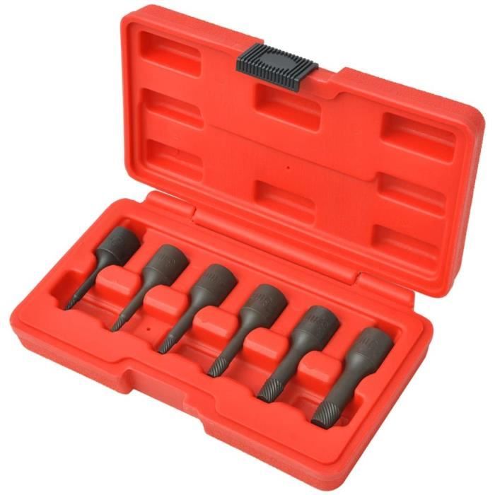 PET Entretien véhicules Outils à main Kit d'extracteurs de vis Acier 6 pièces