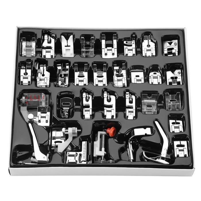 Accessoire pour machine à coudre, 32pcs / set Kit couture pied marche pied presseur pieds pour Brother, pour chanteuse-BOH