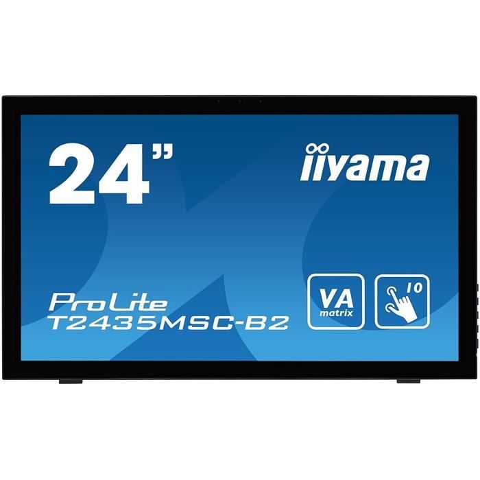 Écrans PC Iiyama T2435MSC-B2 Ecran PC 23,6- LED 1920 x 1080 6 ms HDMI-DP-DVI-D 365