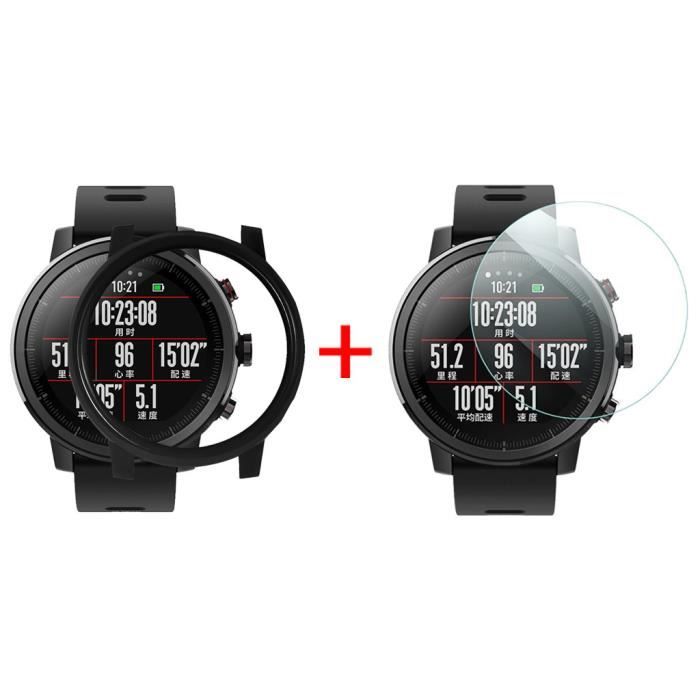 MONTRE OUTDOOR Housse en PC pour montre Xiaomi Huami AMAZFIT 2 - 2S Stratos avec protecteur d'écran bg86 SDF86