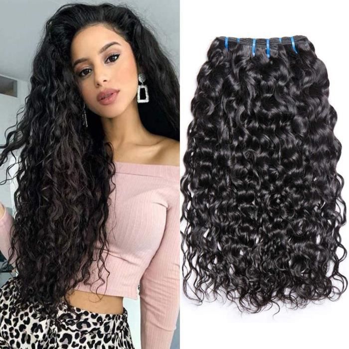 20 20 22 Inch Tissage Brésilien Vague D'eau Vierge Cheveux 3 Trames 300 Grammes Tissage Bresilien Boucle Couleur Naturelle