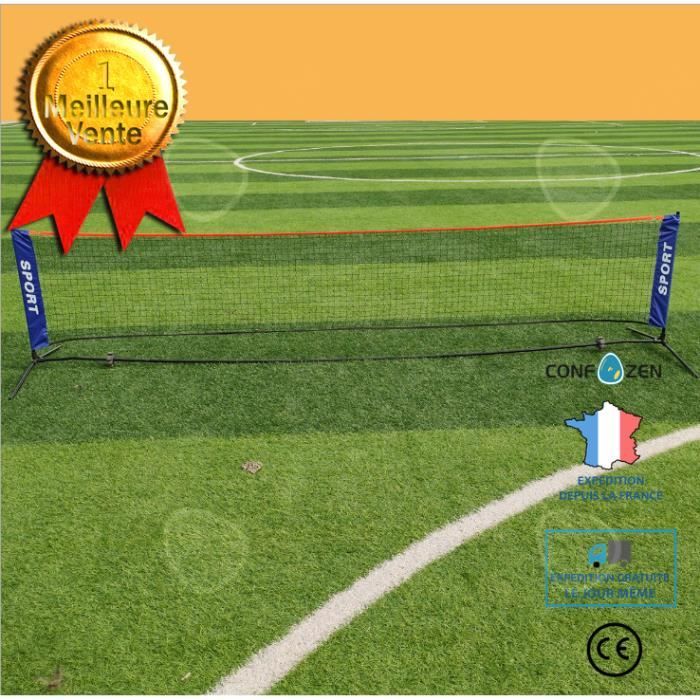 CONFO® Support portable supportant un filet de tennis pliable