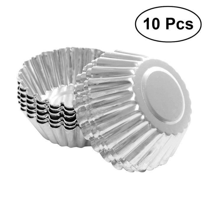 10pcs Oeuf Tartes Moules Haute Température Réutilisable Gâteau Biscuit Moule Biscuit Professionnel Outils de Cuisson pour Cuisine