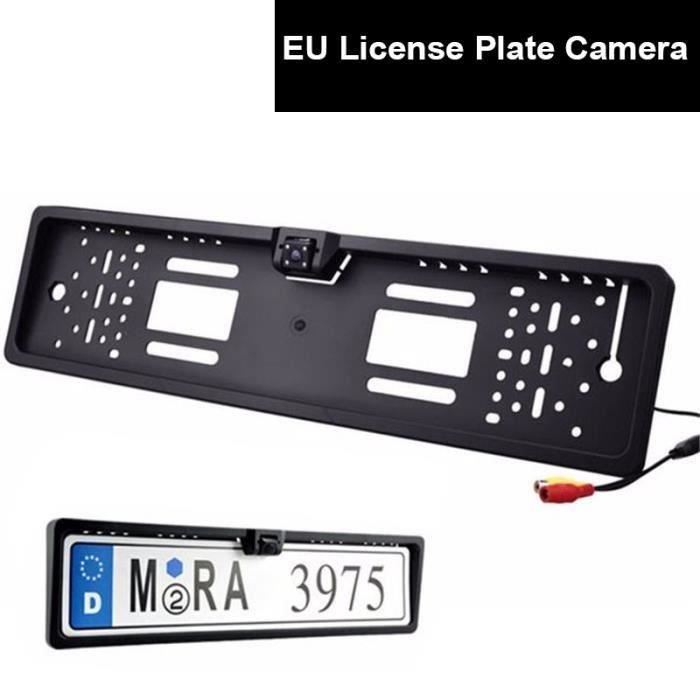 Cocar caméra de recul voiture avec support plaque immatriculation de EU IR vision nocturne