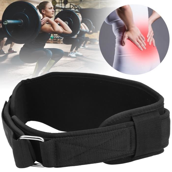 Ceinture de musculation Ceinture d'Haltérophilie en Nylon Entraînement de Force Fitness Squat Support de Taille de-280g