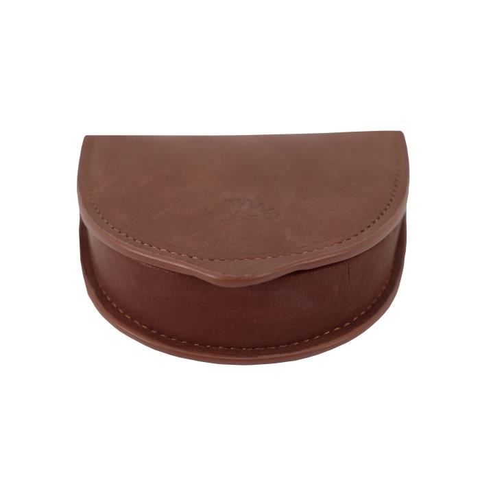 KATANA -cuvette- porte monnaie en cuir sauvage réf 753034 marron (3 couleurs disponible)