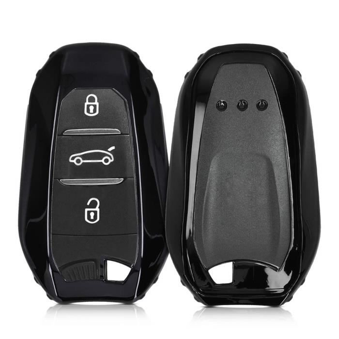 kwmobile Accessoire Clef de Voiture Compatible avec Clef de Voiture Smartkey (Keyless Go Uniquement) Peugeot Citroen 3-Bouto 2665