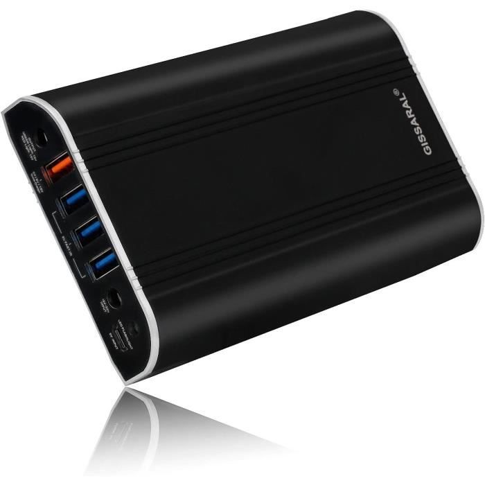 GISSARAL 24000mAh 90Wh Power Bank Chargeur de Batterie Externe Portable pour Surface Pro 4 Book Pro 3 Pro 2 RT, 4 Ports USB Charge R