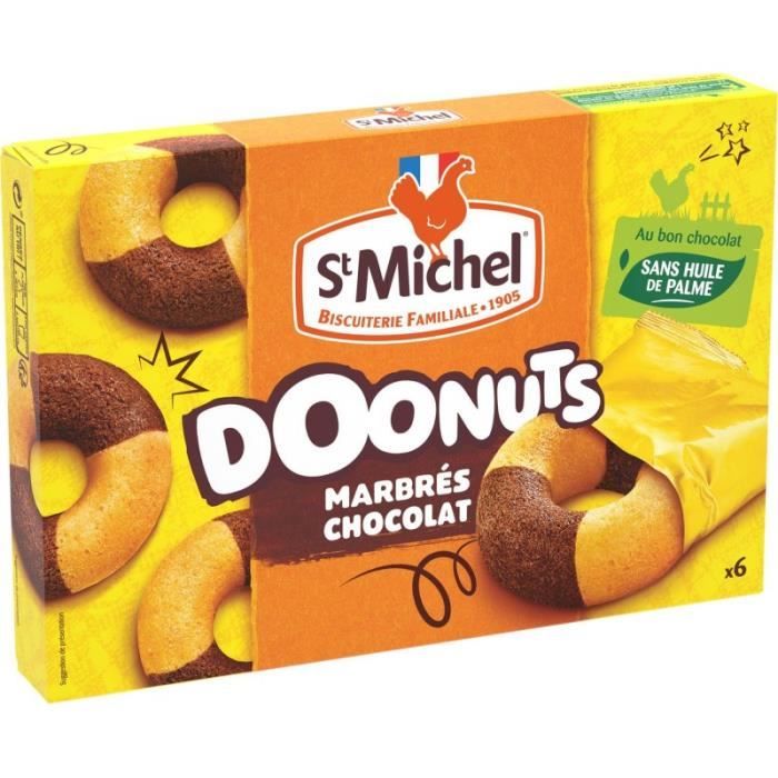 ST MICHEL - Doonuts Marbres Au Chocolat 180G - Lot De 4