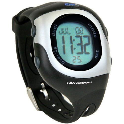 Ultrasport 330300000027 - MONTRE CARDIO - / 330300000026 Cardiofréquencemètre avec sangle pectorale Noir Run 150 4.5x3.6 cm