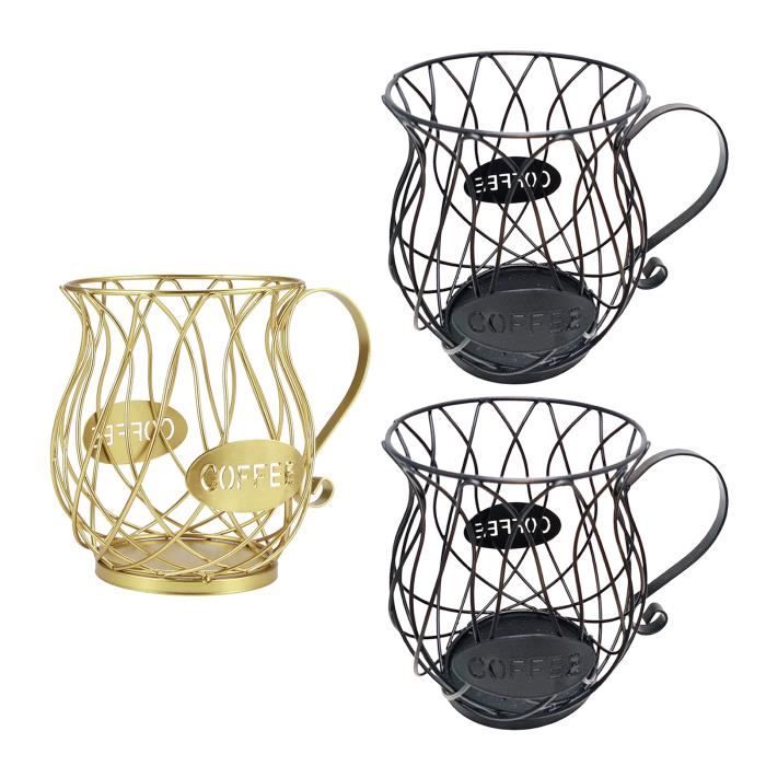 3x Support de Dosette de Café Organisateur de Carrousel de Stockage de Café de Grande Capacité