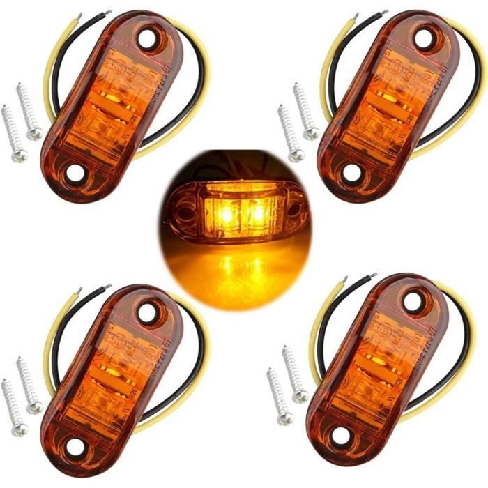 FEUX DE REMORQUE 4 pcs IP65 12 V24 V Ovale LED latérales Feux de gabarit Avant Feux arrière