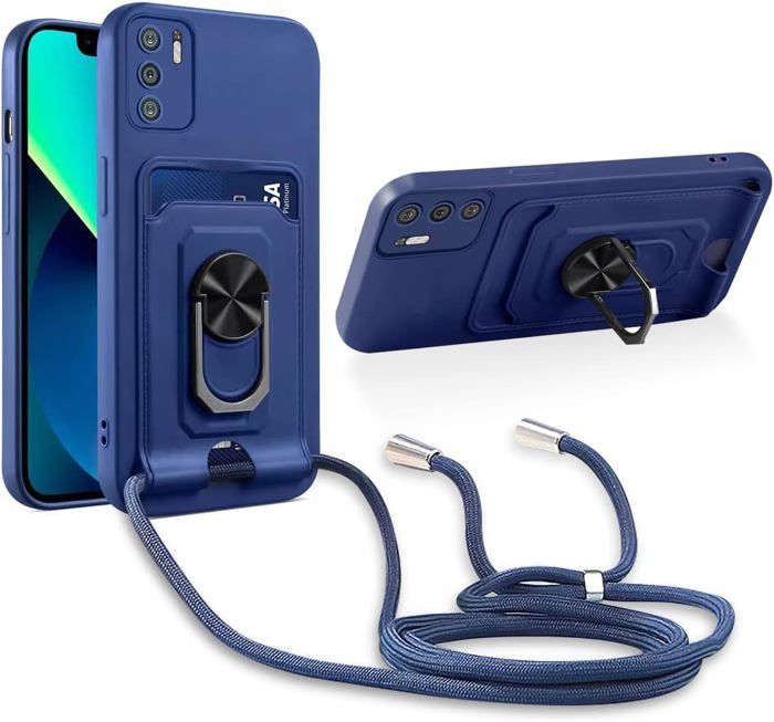 Fertuo Cover Portafoglio Per Xiaomi POCO M3 Pro / Redmi Note 10 5G - Custodia A Libro In Pelle Con Gatto E Cane, Verde - 2
