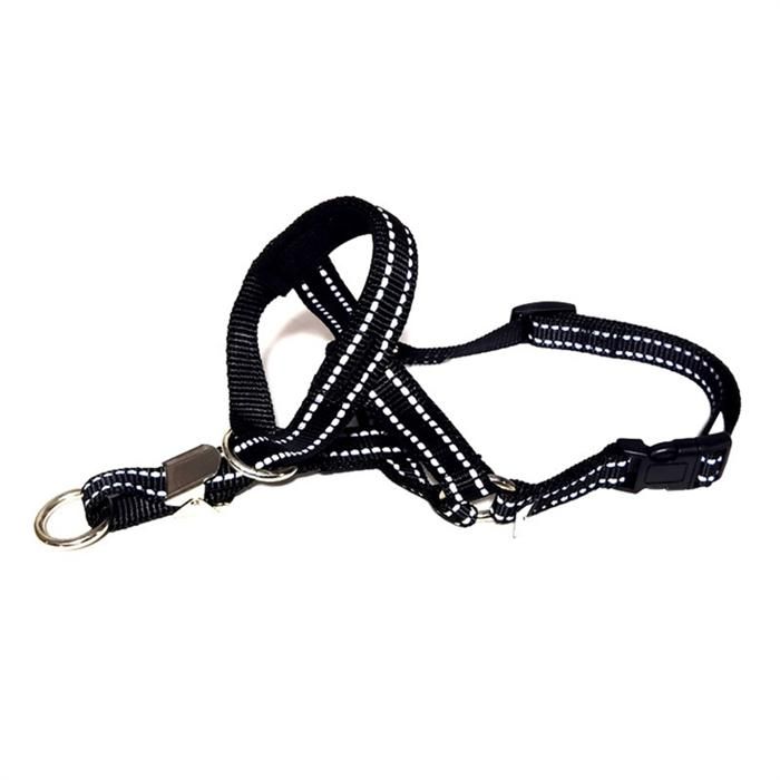 Comparer les prix de Collier Anti-Aboiement pour Chien, Outil de Dressage Respirant pour Chien, MuselièRe en Nylon avec Bandes RéFléChissantes, L-Noir