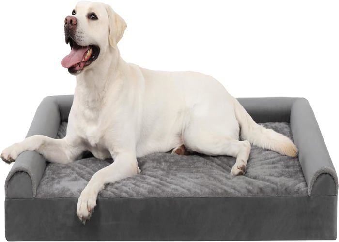 Comparer les prix de Panier Chien,Lit Pour Chien 91X68X16Cm Canapés Et Fauteuils Pour Chiens,Orthopedique Coussin Chien Dehoussable Et Lavable,Gris