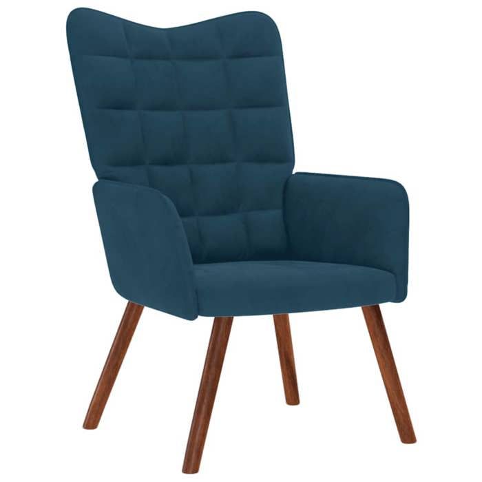 vidaXL Chaise de relaxation Bleu Velours 4016820