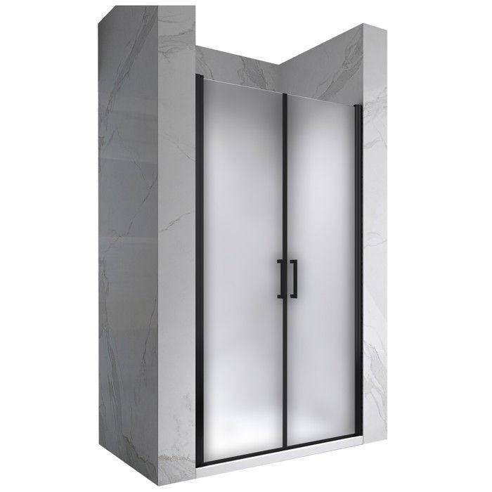 Porte Douche GINA 195cm - Verre Semi-opaque, Largeur Réglable 92-96cm, Fermeture Magnétique