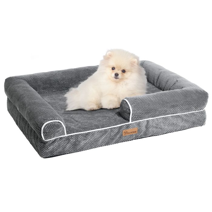 Meilleurs prix pour YITAHOME Panier - Chien - Gris - Dehoussable - Orthopédique - lit Chien - Matelas Lavable - 71x58cm