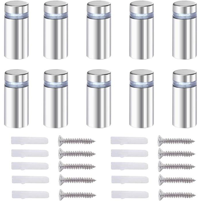 Lot De 20 Supports Vis Pour Verre – Entretoises En Inox, Publicité Ou Fixation, DesertBoy