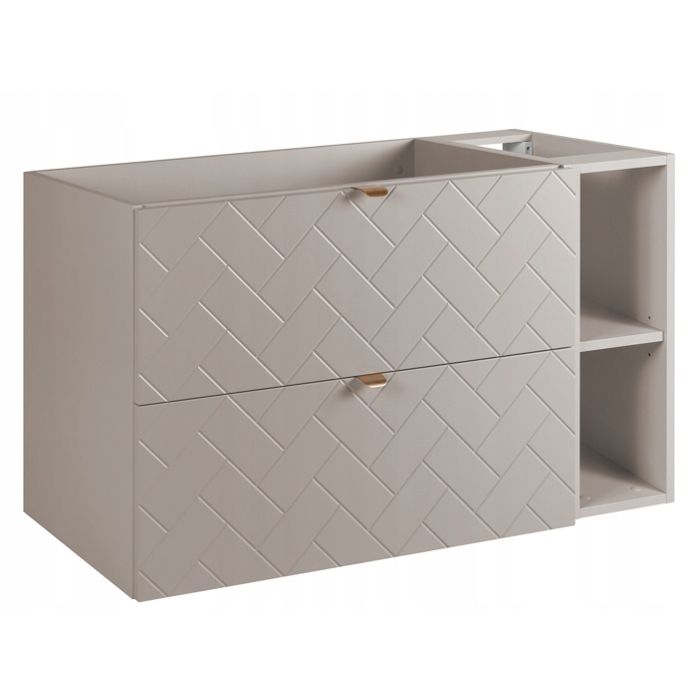 Meuble sous Lavabo 100 cm TREND - avec étagère - Cachemire - 100 x 46 x 60 7 cm