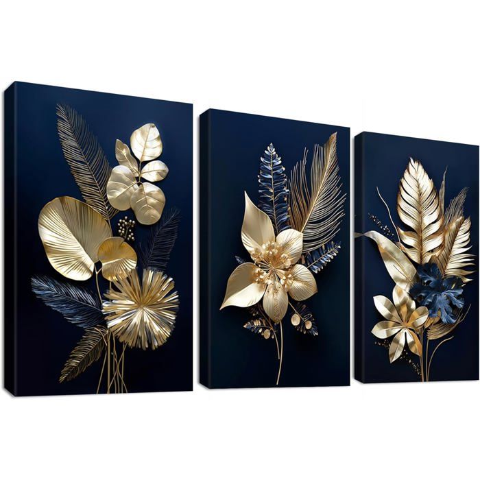 Cadre Toile Impression Chrysanthèmes Et Crâne - Décoration Murale 30x40cm Fleurs Papillons Squelette