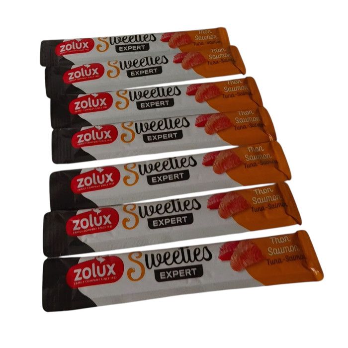 Friandise pour chat crémeuse au thon saumon Zolux Sweeties (x7)