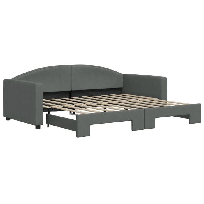 Lit simple Contemporain - VIDAXL - SP6853BED88805889 - Gris foncé - 90x190 cm - 1 Place