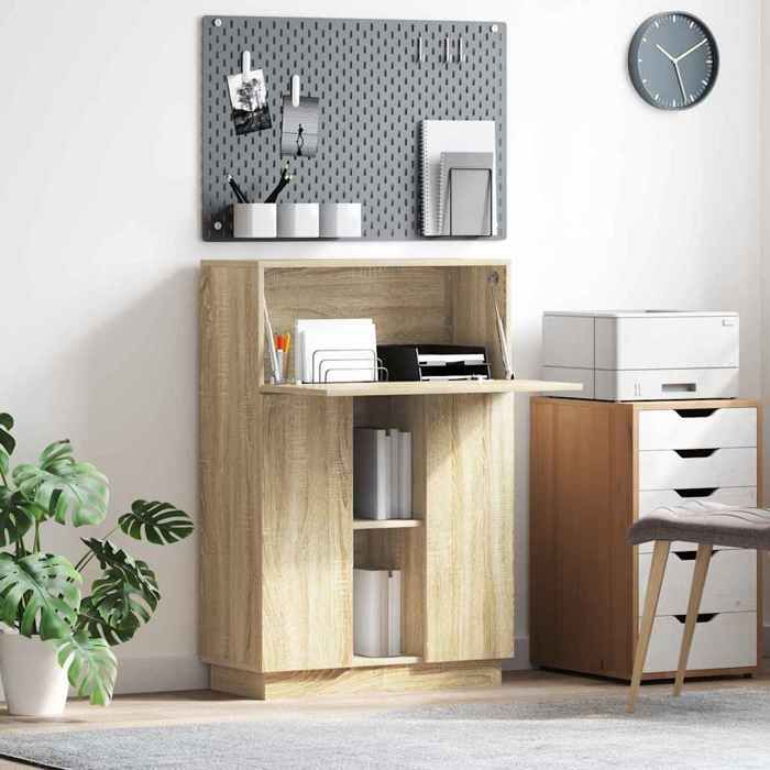 BONNIE®Table Pour Livres/fichiers - Bureau Chêne sonoma 715 x 315 x 1065 cm - Bois dingénierie &FR868758
