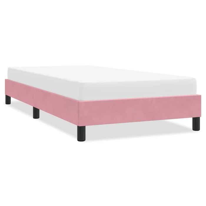 BONNIE®Lit en velours Lit double:100x220 cm Cadre de lit sans matelas rose 100x220 cm velours neuf80039