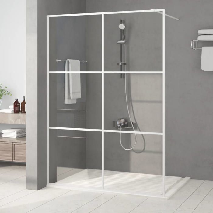Paroi de douche vidaXL Verre ESG 140x195 cm Cadre réglable - vue 1