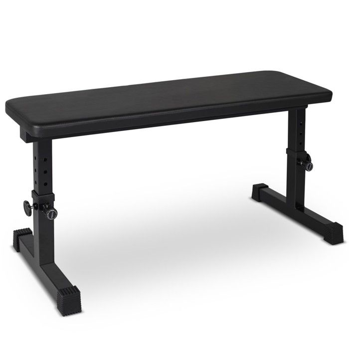 Banc De Musculation Plat Design Confortable Tabouret Dhaltères Pour Entraînement À Domicile Dimensions 109x42.7x52.6 Cm Noir