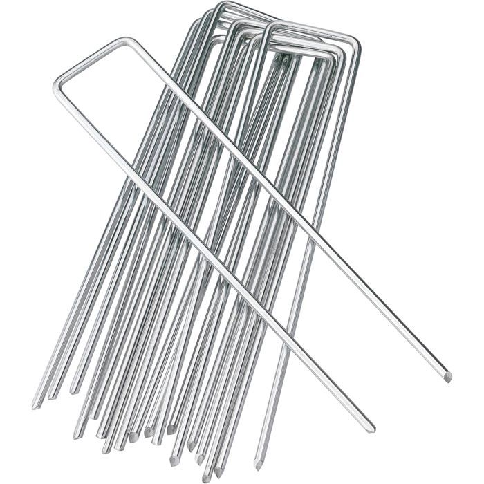 Piquets de fixation StaStaples robustes en acier galvanisé de 15 cm (6 ...
