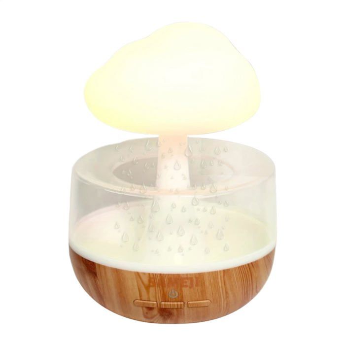 Humidificateur goutte goutte - Nuage pluie champignon 400 ml 7 couleurs LED pour salon chambre Aucuneary