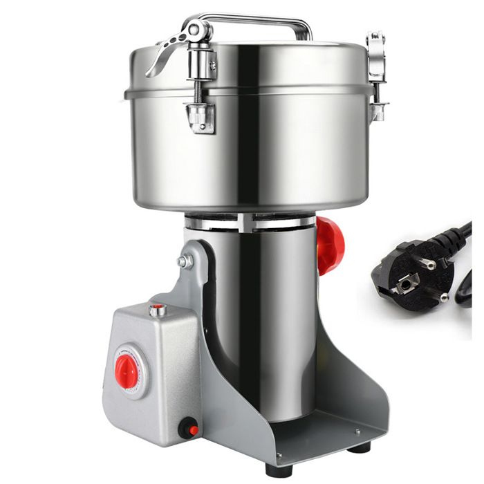 Comparer les prix de MOULIN A CEREALES Inox 2500g – 4200W Broyeur dHerbes Céréales Épices Graines Farine – Moteur 32000 tr/min