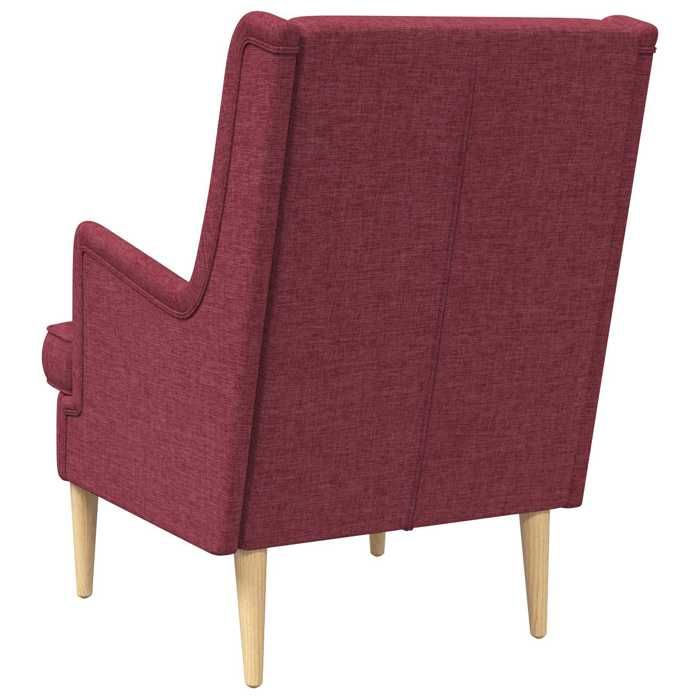 Confortable Fauteuil simple pour salon bureau chaise relax Bordeaux tissu__27949