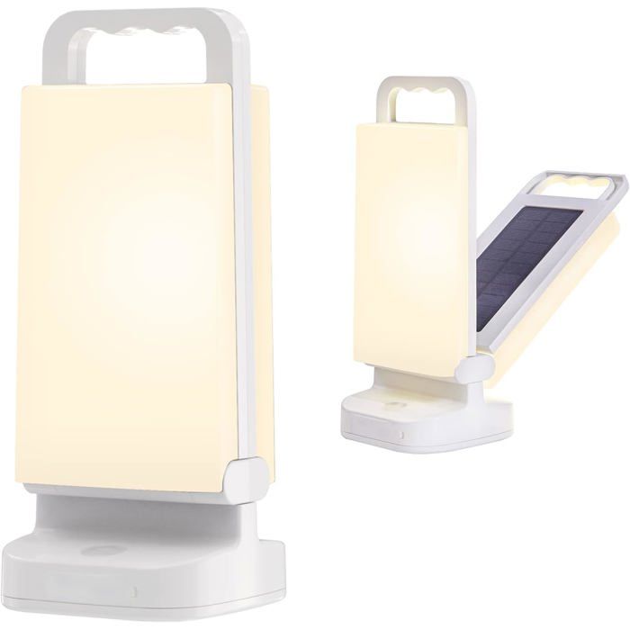 Lampe Solaire Rechargeable USB Lanterne LED Portable avec Batterie Externe 6000 mAh Étanche IPX4 Lampe Solaire Rechargeable USB Lanterne LED Portable avec Batterie Externe 6000 mAh Étanche IPX4