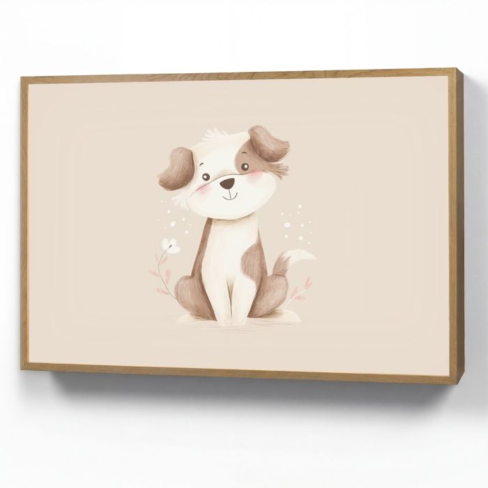 Applique Murale LED - Lampe de Chevet Murale Design - Motif Chien - tacheté - marron 100x70 cm Couleur Beige - OnlyWow