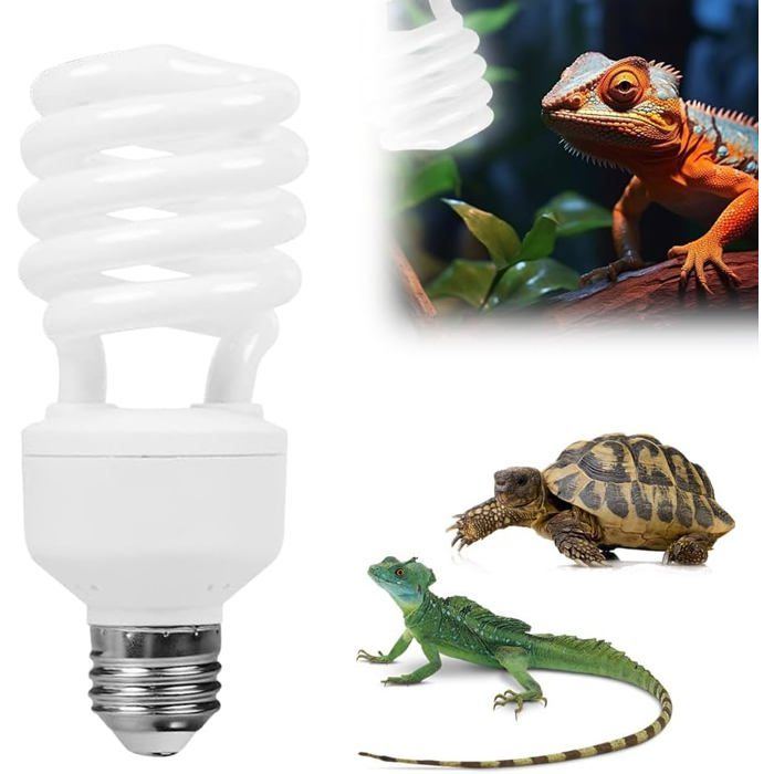 Ampoule UVB 10.0 - 1 Unité - Verre Spiralé - Émission UVA UVB - Reptiles et Tortues - E27 26W MICRODERMABRASION