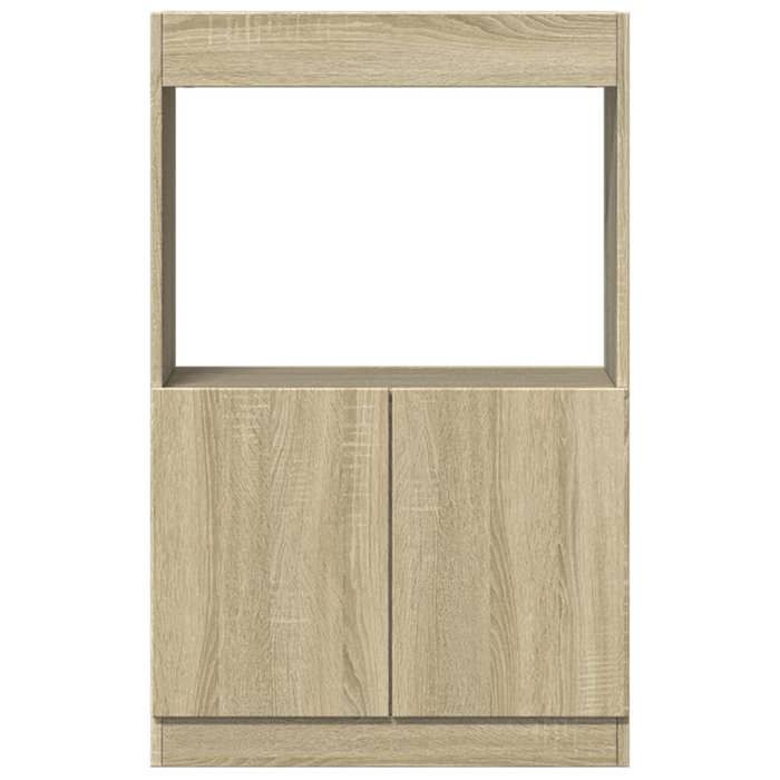 Buffet haut chêne sonoma 63x33x100 cm bois dingénierie_2 ans garantie_73652