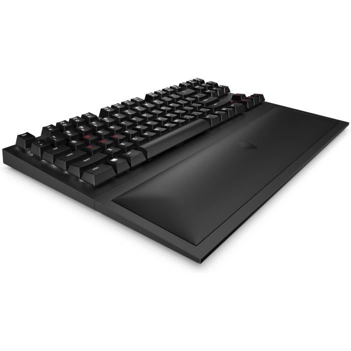OMEN by HP Spacer Clavier rétro éclairé sans fil 2.4 GHz USB C QWERTY Anglais commutateur : CHERRY MX finition matte