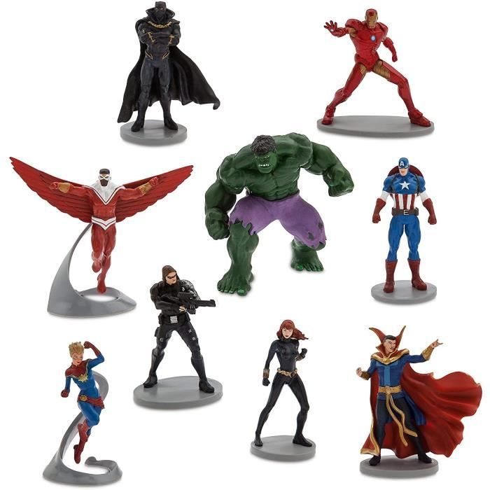 Coffret de figurines de luxe AVENGERS MARVEL Disney 9 pi ces 2021