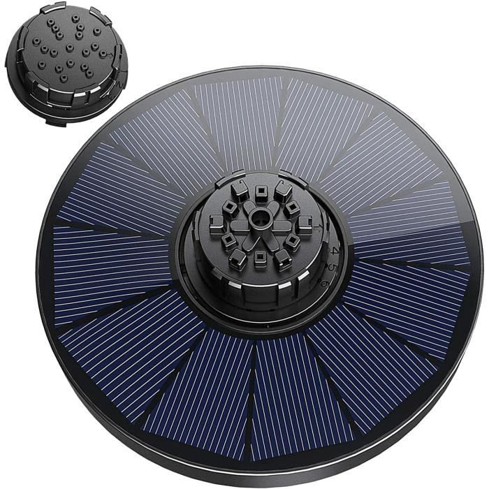 Fontaine Solaire Flottante Avec 8 Buses - Pour Bassin, étang Ou Piscine, énergie Propre, Design Fleur - 7