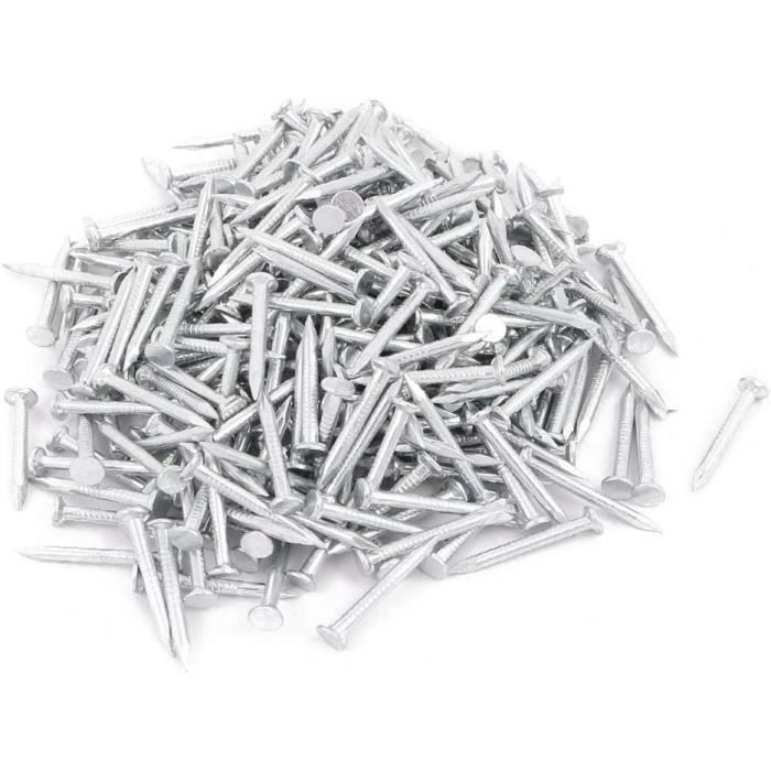 Clous En Acier Carbone Pour Mur Ciment - 25mm (1 Pouce), Noir, Lot De 200, Neuf
