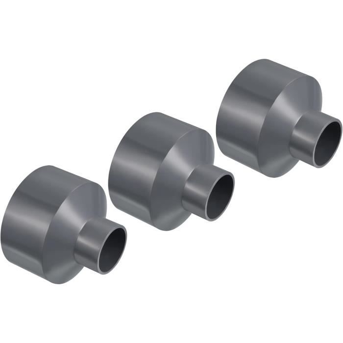 Lot De 4 Raccords En PVC 3/4" – Té 3 Voies, Gris, Pour Tuyauterie UPVC – Adaptateur De Couplage