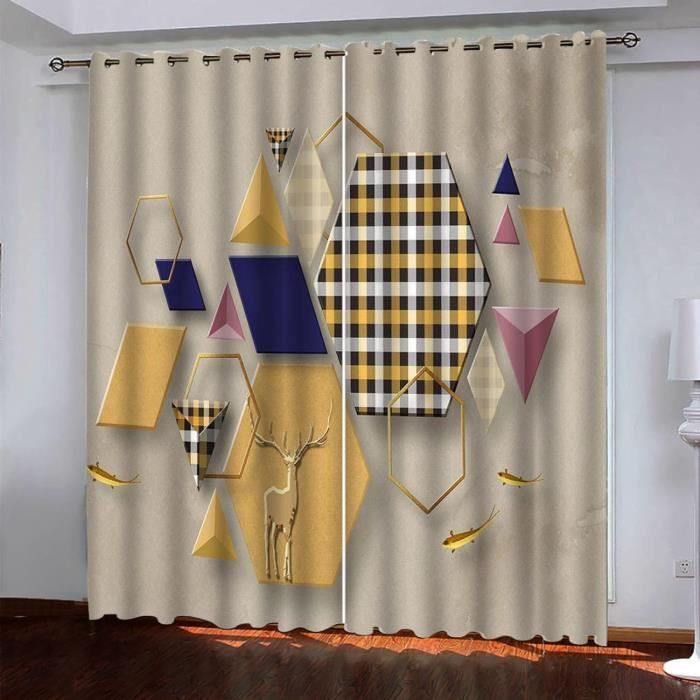 Lot De 2 Rideaux Occultants Aztèques Pour Chambre à Coucher, Salon, Rideaux Sud-ouest Et Décoration D'intérieur, Rideaux De Fenêtre Amérindiens, Rideaux Occultants Thermiques à œillets, 114,3 Cm