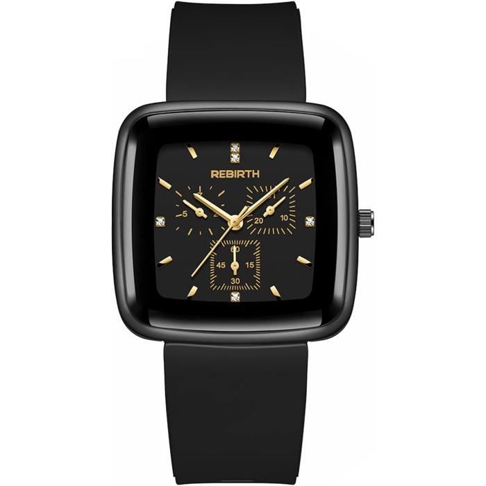 Montre carrée shop noire femme