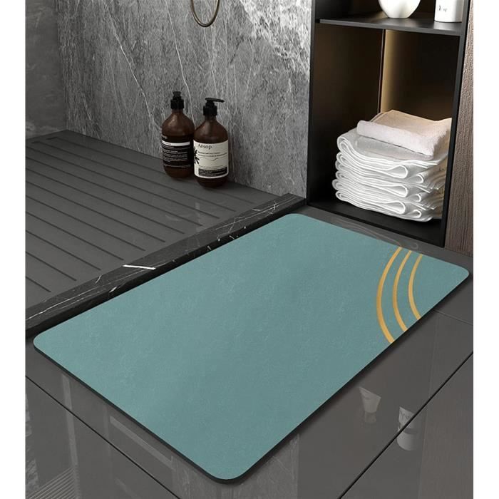 Tapis De Bain Tapis Diatomite Antidéparant Séchage Rapide Et Super Absorbant D