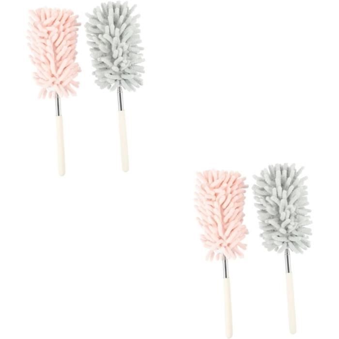 PLUMEAU,Red--Plumeau De Nettoyage Réglable, Brosse Légère, Nettoyeur De