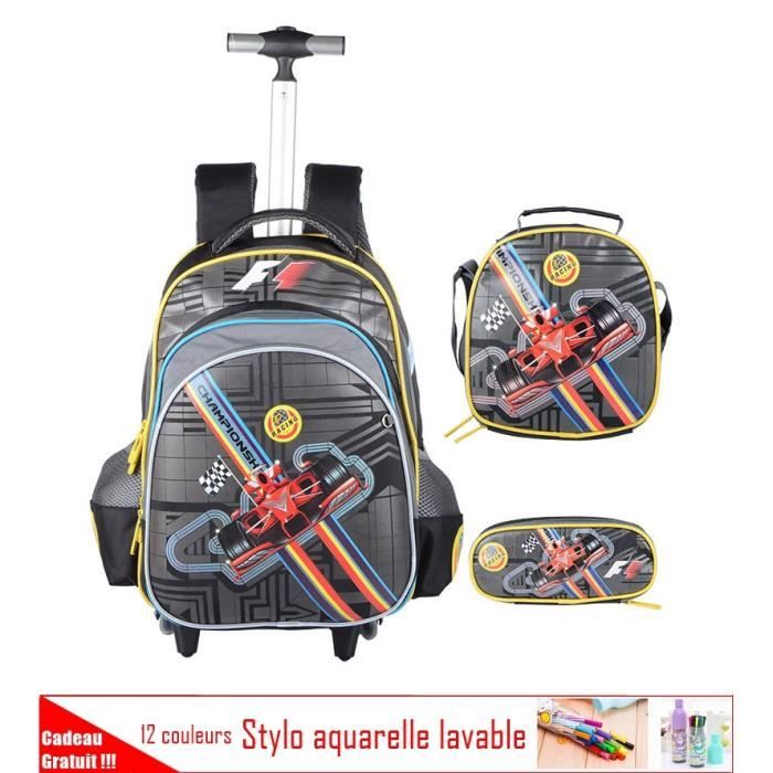 SHAKIRA 3 Pcs Cartable Roulette Gar on Primaire Scolaire Sac